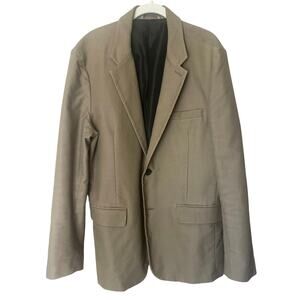 Gap Sport Coat Men's L Tan Cotton Twill Blazer Notch Double Vented Jacket